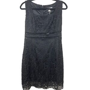 She + Sky Black Floral Lace Womens Dress Sz M Dark Fairy Romantic